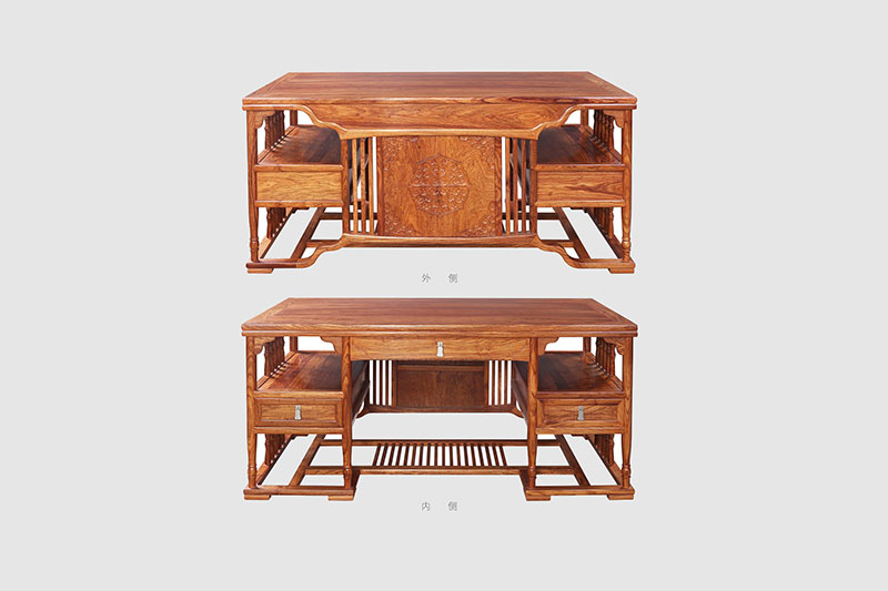 普陀中式家居装饰书房桌椅组合家具效果图